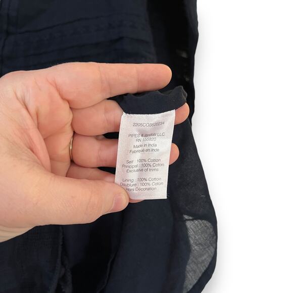 NWT Veronica Beard Addilyn Eyelet Dress In Ink Size 10 Navy Blue Cotton $498 - Picture 11 of 15